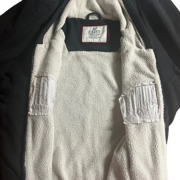 Exist Door County, WI fleece lined full zip sweatshirt size‎ large - dark gray - Picture 6 of 6